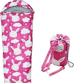 Kids Sleeping Bags - Camping Sleeping Bags with Carry Bag - Compact Sleeping Bag for Hiking, Backpacking 3 Season Warm & Cool Weather, Lightweight Waterproof Outdoor Travel for Boys Girls