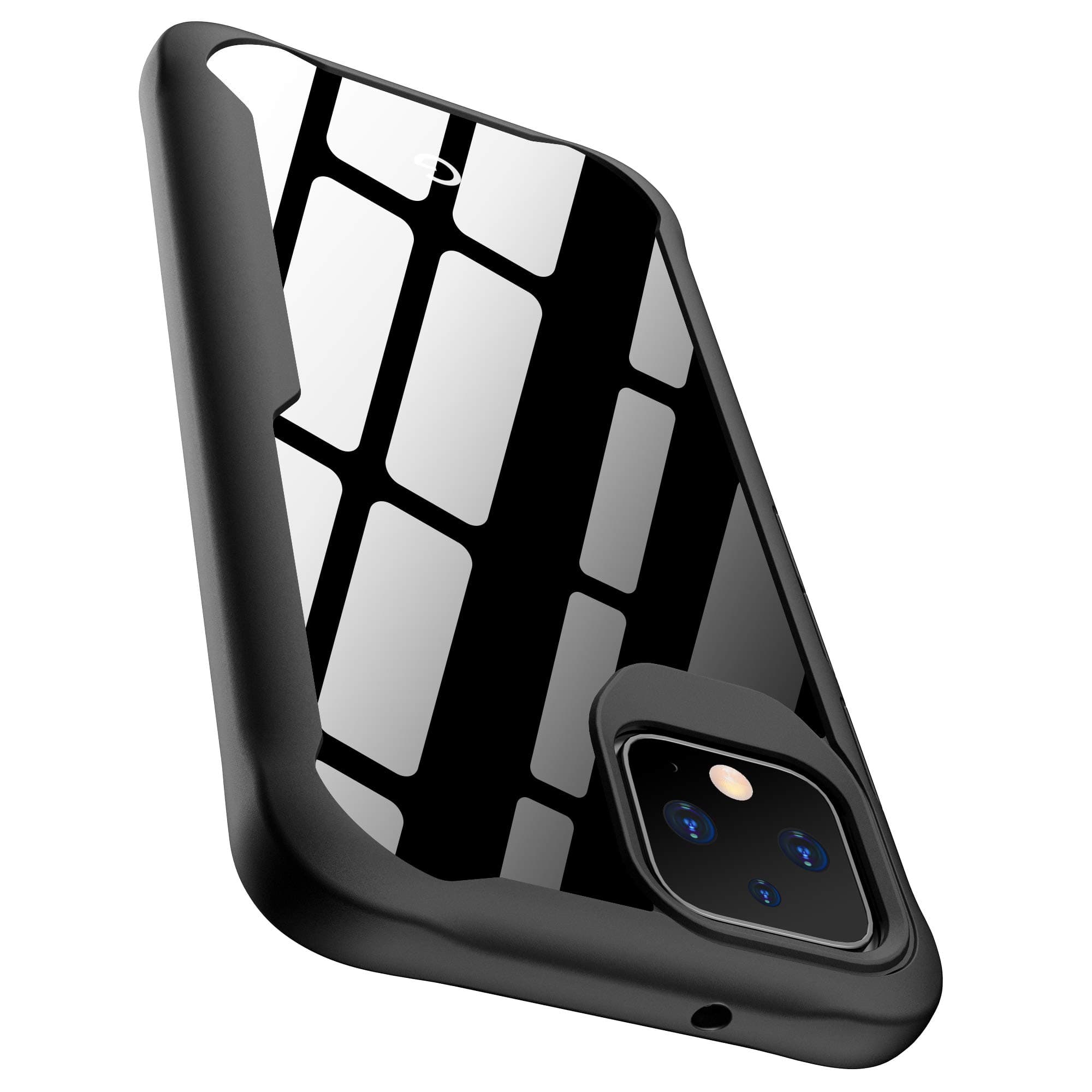 ORETECH for Google Pixel 4 Case, Thin Shockproof Hybrid Clear for Google Pixel 4 Phone case,Anti Scratch Hard PC + Silicone TPU Bumper Frame Protective Cover Case - Transparent & Black