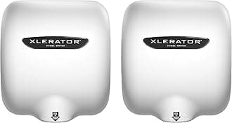 XL-BW-1.1N Excel Dryer High Speed Commercial Hand Dryer, White Thermoset Cover, Automatic Sensor, Surface Mounted, Noise Reduction Nozzle, LEED Credits 110/120 Volts(2 Pack)