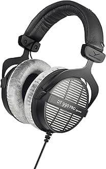 DT 990 Pro 250 ohm Over-Ear Studio Headphones For Mixing, Mastering, and Editing, Wired