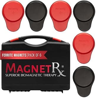 MagnetRX Biomagnetic Magnet Kit - Biomagnet Pair for Dr. Goiz Technique - 6 Mix Units (Red, Round)