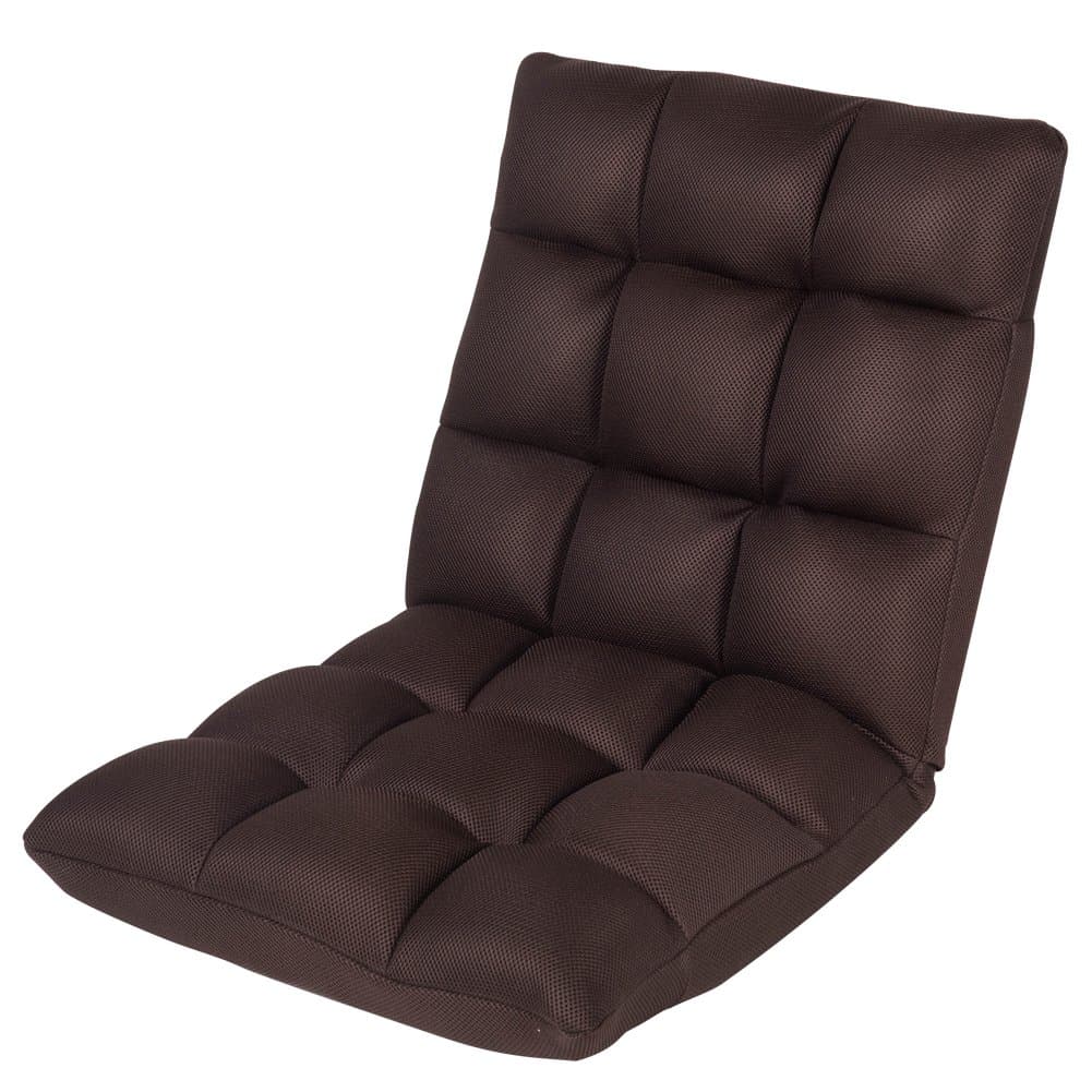 Sundale Indoor Adjustable Soft-Brushed Polyester Cord Five-Position Multiangle Floor Chair,Coffee