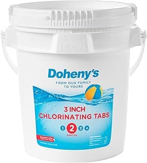 Doheny's 3 Inch Stabilized Chlorine Tablets | Pro-Grade Pool Sanitizer, Long Lasting, Slow Dissolving, 99% Pure Tri-Chlor, Individually Wrapped - 8lb