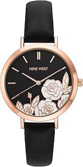 Women's Floral Dial Strap Watch