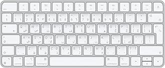 Apple Magic Keyboard: Wireless, Bluetooth, Rechargeable. Works with Mac, iPad, or iPhone; Arabic - White
