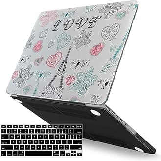 IBENZER MacBook Pro 13 Inch Case 2015 2014 2013 end 2012 A1502 A1425, Hard Shell Case with Keyboard Cover for Old Version Apple Mac Pro Retina 13, Love, R13LOVE+1A