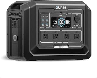 OUPES Mega 1 Portable Power Station, 1024Wh LiFePO4 Battery w/ 4 2000W AC Outlets, Expandable to 5kWh, UPS, Solar Generator for Home Backup Power, Camping & Road Trips (Solar Panel Optional)ClimatePartner certified
