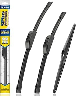 5 PLUS® Silicone Windshield Wipers Replacement for 2016-2020 Hyundai Tucson/ 2007-2012 Mazda CX-7 Wiper Blades(Set of 3), Windshield Wiper Blades For My Car-26"/16"/14"
