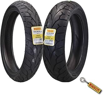 Night Dragon 130/60B19 M/C 61H REINFTL Cruiser Motorcycle Front Tire - Superior Traction & Handling for High-Performance Cruisers w/Keychain (130/60B19 180/55B18)