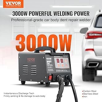 VEVOR Stud Welder Dent Repair Kit, 220V 3KW Spot Welder Dent Puller with Auto/Manual Welding & 7 Versatile Modes, Auto Body Spot Welding Dent Puller Machine for Car, Truck Dent Repair