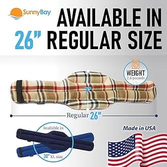 SunnyBay Microwave Heating Pad, Microwavable Heated Neck and Shoulder Wrap, Moist and Weighted Hands-Free Beanbag Pack with Wide Neck Coverage, 2.5 lbs, 26 Inches Long-Length, Made in USA, London