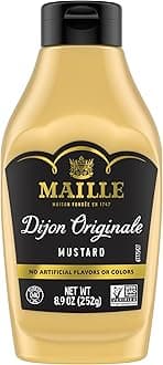 Mustard for Marinades, Mustard Sauce and Tasty Recipes Dijon Originale Squeeze No Artificial Colors or Flavors 8.9 oz