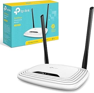 TP-Link N300 Wireless Extender, Wi-Fi Router (TL-WR841N) - 2 x 5dBi High Power Antennas, Supports Access Point, WISP, Up to 300Mbps