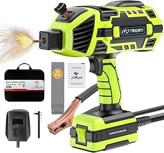TRQWH Portable Welding Machine 110V ARC Handheld Welder IGBT Inverter Welding Gun Stick Welder 5 Variable Current Adjustment Hand Held Welder Machine, Fit for 1/16"-1/8" Welding Rods (Green)