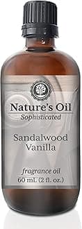 Sandalwood Vanilla Fragrance Oil for Cologne, Beard Oil, Diffusers, Soap Making, Candle Making, Lotion, Home Scents, Linen Spray, Bath Bombs (2 Fl Oz)
