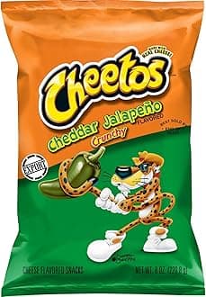 Cheetos Frito-Lay Cheddar Jalapeno Crunchy Pouch, 226.8 G