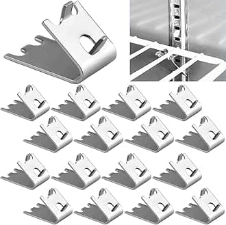 920158 Freezer Shelf Clip,Stainless Steel Shelf Clip for Refrigerator,Freezer Cooler Shelf Support,Replacement Shelf Square Buckles Clips (16)