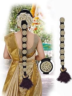 Bridal False Hair Choti Jada Billalu Set Of Kunjalam Bharatanatyam Kuchipudi Marriage Readymade Traditional Kunjalam Jadai Billai Set For Women