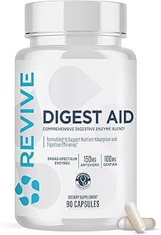 Revive MD | Digest Aid | Promotes The Digestion of Proteins, Fats, Starches & Fibers for Men and Women | Supports Gastric Acid Balance | Targeted Enzyme Support | Increase Enzymes | 80 Capsules
