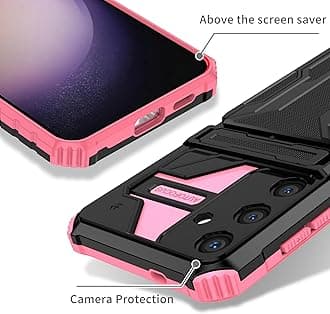 Compatible for Xiaomi Redmi A2/Xiaomi Redmi A1 Phone Case Cover with Tempered Glass Screen Protector SHOCK ABSORPTION kb-klc Pink