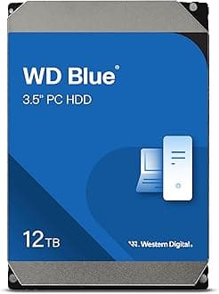 - Western Digital 12TB WD Blue Internal Hard Drive HDD - 7200 RPM, SATA 6 Gb/s, 512 MB Cache, 3.5" - WD120EAGZ