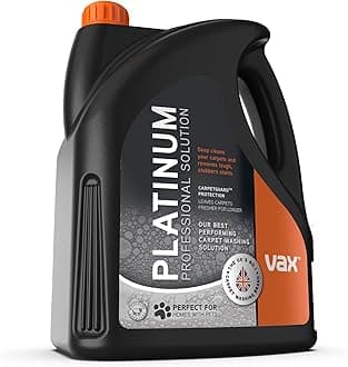 Vax Platinum Professional 4L Carpet Cleaner Solution, Stain Remover Shampoo, Rose Burst Scent, Neutralises Pet Odours, 1-9-142060, Charcoal