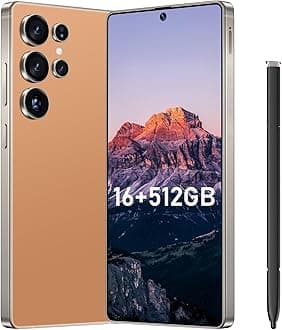 I25 Ultra Flagship Killer Smartphone - Snapdragon 8 Gen 3, 16GB+512GB, Massive 6.99" FHD+ Display, 108MP+68MP Pro Cam, 7000mAh 2-Day Battery, Android 14, Includes Stylus Pen (Orange)