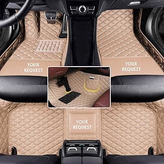 car Floor Mats fit for Toyota 4Runner 1999-2025 Custom Style Luxury Leather All Weather Protection Floor Liners Beige-Color