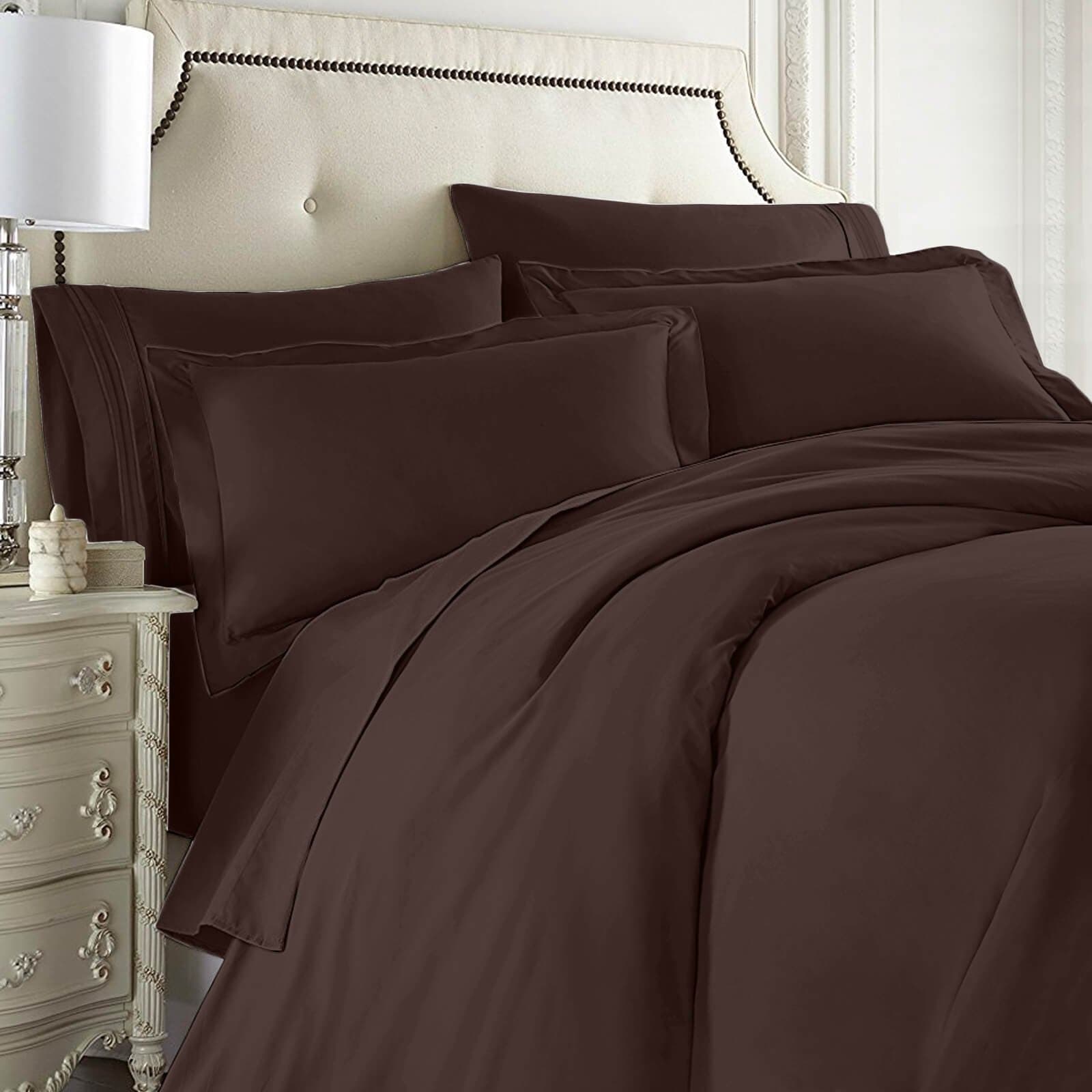 Clara Clark Complete 7 Piece Bedding Set, - Set Includes; Sheets, Duvet Cover, and Pillow Covers.