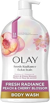 Body Wash for Women, Fresh Radiance, Refreshing & Renewing, Made with Plant Based Cleansers, B3 Botanical Complex, For All Skin Types, Peach & Cherry Blossom Scent, 33 fl oz