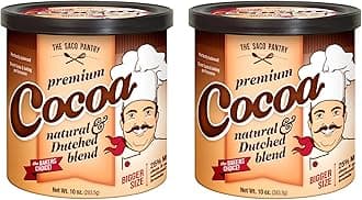 SACO Pantry Premium Cocoa, Natural and Dutched Blend, 10oz (Pack of 2), Certified Kosher, Gluten-Free & Nut-Free