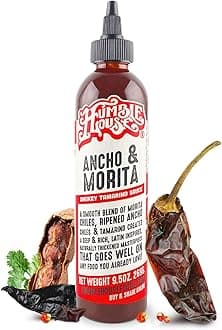 Ancho & Morita Chiles Hot Sauce, Low in Calories and Sodium, Vegan Condiments for Chicken Wings, Steaks, Tacos, Burgers & More, Preservative-Free Enchilada Sauce, 9.5 oz