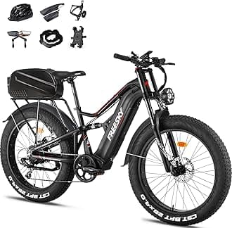 FREESKY Electric Bike for Adults 1800W BAFANG Motor, 48V 30Ah Samsung Cells Battery Adult Electric Bicycles, up to 35MPH &120 Miles Long Range Ebike, 26" Fat Tire Full Suspension Mountain Beach E Bike