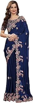 Women's Rangoli Silk Embroidred Saree with Unstitch Blouse Piece