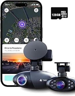 Pro Dash Camera for Cars | Compact Dash Cam Front and Inside View with Night Vision & 24/7 Parking Mode | Full HD Dashboard Camera with WiFi Wide Angle Views (128 GB)