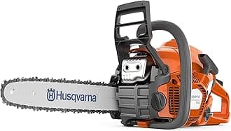 Husqvarna 130 Gas Powered Chainsaw, 38-cc 2-HP, 2-Cycle X-Torq Engine, 16 Inch Chainsaw with Automatic Oiler, for Wood Cutting and Tree Pruning