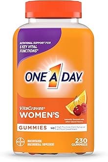 One A Day Women’s Multivitamin Gummies, Multivitamin For Women with Vitamin A, C, E, Vitamin D and Zinc for Immune Health Support, 230 count