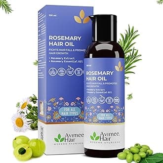 AVIMEE HERBAL Rosemary Hair Oil | For Hair Growth, Hair Fall Control and Dandruff | 100% Pure & Natural | Mineral Oil Free | 100mL