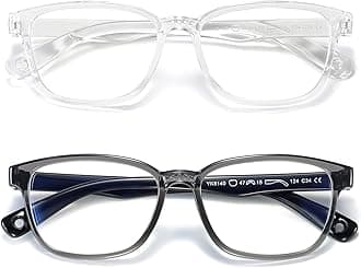 AHXLL Kids Blue Light Blocking Glasses 2 Pack, Anti Eyestrain, Computer TV Phone Glasses for Boys Girls Age 3-9