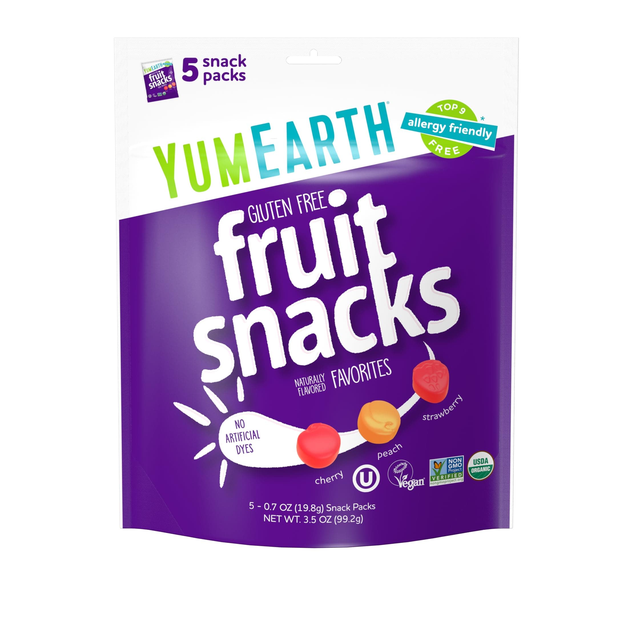 YumEarth Fruit Snacks 5 (0.7oz)