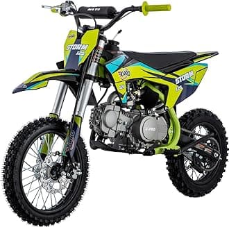 X-PRO 125cc Kids Dirt Bike Pit Bike Youth Dirt Pit Bike with 4-Speed Semi-Automatic Transmission, Big 14"/12" Tires!
