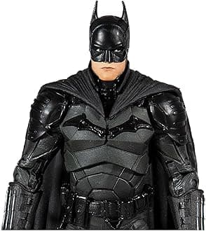 McFarlane Toys, 7-Inch DC Batman Action Figure with 22 Moving Parts, Collectible DC Batman Movie Figure with Stand Base and Unique Collectible Character Card – Ages 12+