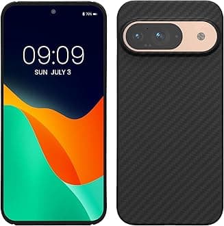 kalibri Google Pixel 9 Case - Aramid Rugged Ultra Thin Smartphone Case Protective Black Matte