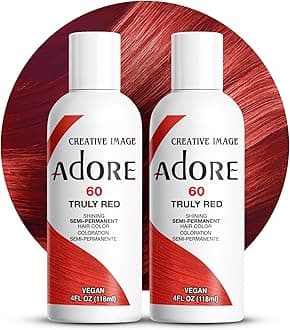 Semi Permanent Hair Color (060 Truly Red) (2 Pack) | Vegan & Cruelty-Free Red Hair Dye | No Ammonia, No Peroxide, No Alcohol | 4 Fl Oz