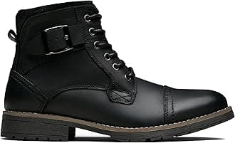 Vostey Men's Black 12 Chukka Boots, Cap Toe, Waterproof, Motorcycle Riding, Formal, Casual