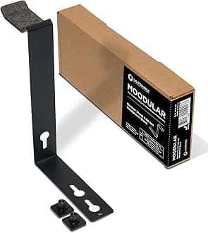 Moodular Wooden Monitor Stand Add-ons Headphone Mount [Accessory Only - Requires Moodular Wooden Monitor Stand Slide Rails for Use] Black MSA-HS