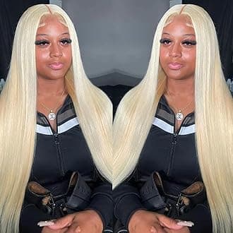 613 Lace Front Wig Human Hair 5x5 HD Lace Closure Wigs Blonde Glueless Straight HD Lace Front Wigs Human Hair Pre Plucked 180 Density 613 Blonde Human Hair Wig for Women (24 Inch)