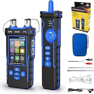 – Network Cable Tester with Optical Power Meter PoE Multi-Function, Wire Tracker RJ11 RJ45 LAN Cable Toner Cat5 Cat6 Ethernet Cable Tracer with NCV, Port Flash, Support Type-C Charging, B