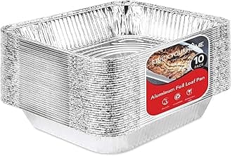 Stock Your Home Aluminum Pans 9x13 Disposable Foil Pans (10 Pack) - Half Size Steam Table Deep Aluminum Trays - Tin Foil Disposable Pans Great for Cooking, Heating, Storing, Prepping Food