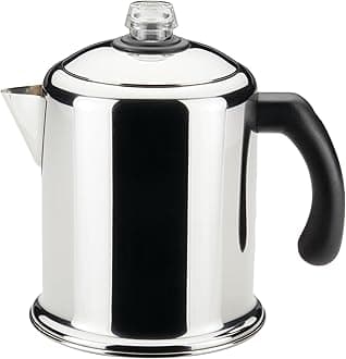 Classic Yosemite Stainless Steel Stovetop Coffee Percolator - 8 Cup, Silver